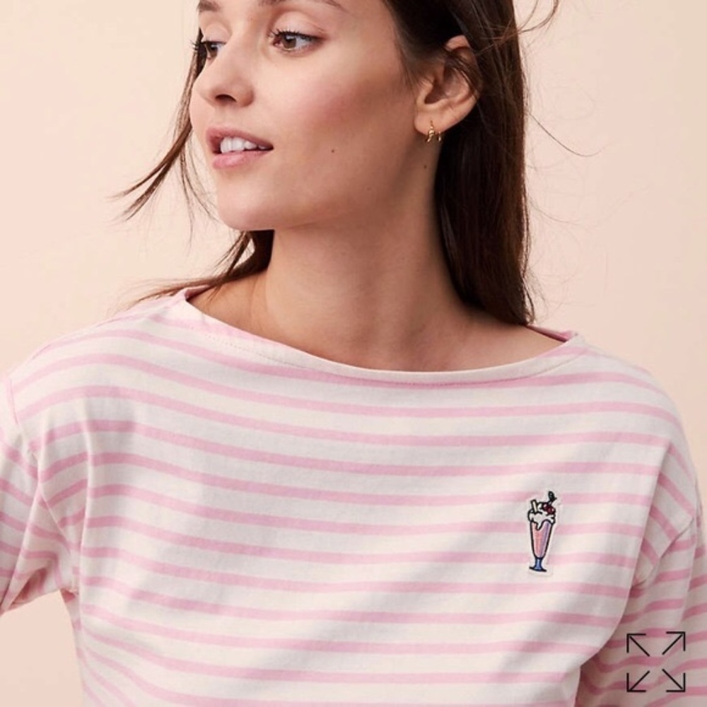 🌻 Lou & Grey Striped Ice Cream Top Sz Large